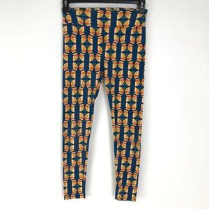 LuLaRoe Butterfly Print Leggings Women's OS / 2-10 Pull-On Mid-Rise Stretch Knit
